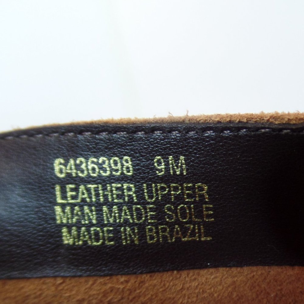 Brown Leather Zip Up Boots W Braided Trim & Buckle With Character Sz 9  #6436398 - Picture 12 of 16